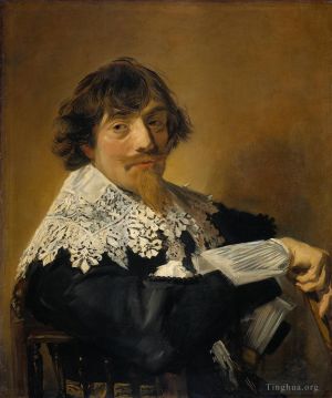 Frans Hals Werk - Porträt eines Mannes, möglicherweise Nicolaes Hasselaer