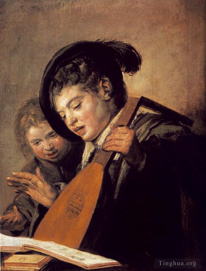 Frans Hals Ölgemälde - Zwei Jungen singen