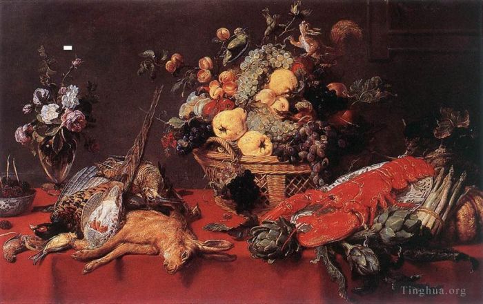 Frans Snyders Ölgemälde - Stillleben mit einem Obstkorb