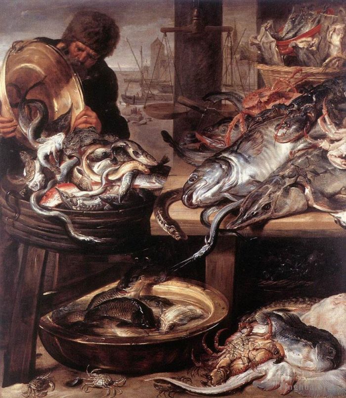 Frans Snyders Ölgemälde - Der Fischhändler
