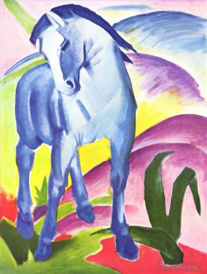 Franz Marc Ölgemälde - Blaues Pferd I