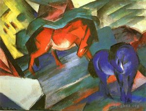 Franz Marc Werk - Rote und blaue Pferde