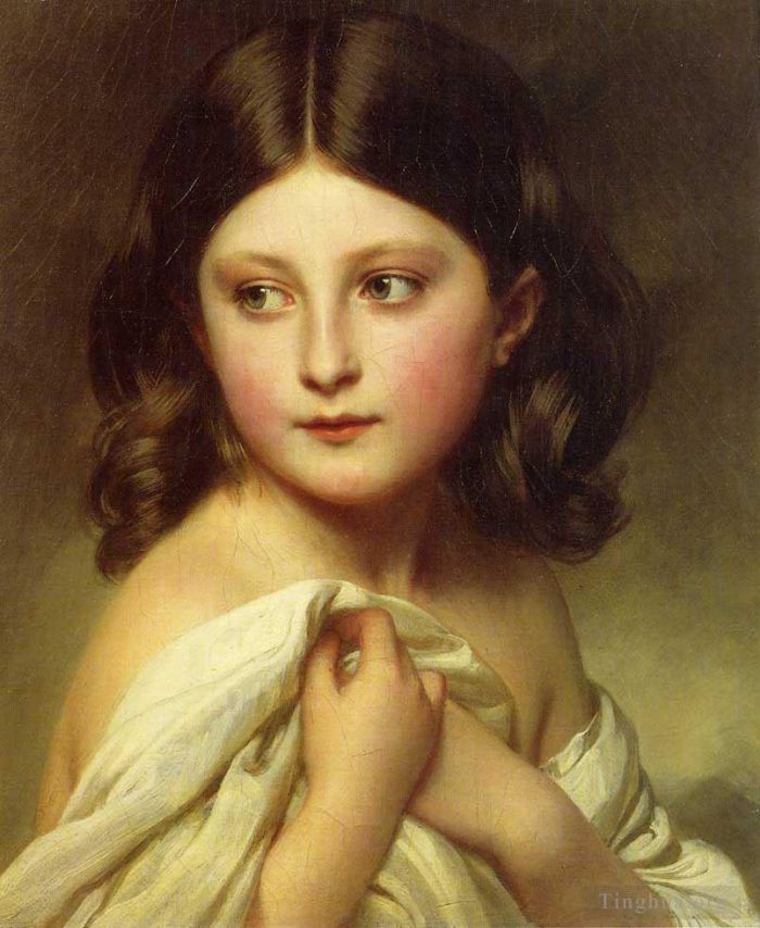 Franz Xaver Winterhalter Ölgemälde - Ein junges Mädchen namens Prinzessin Charlotte
