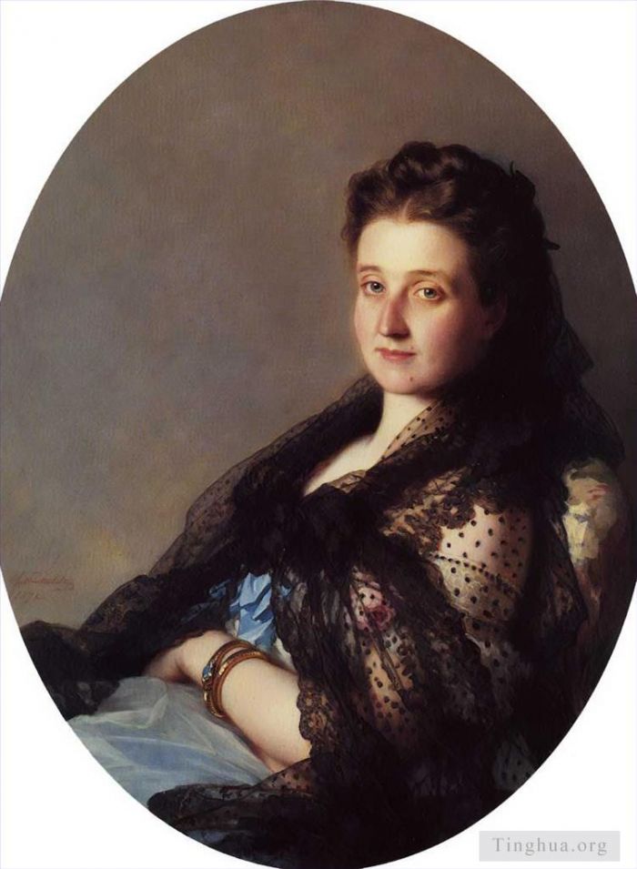 Franz Xaver Winterhalter Ölgemälde - Porträt einer königlichen Dame