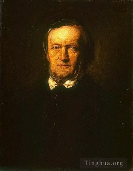 Franz von Lenbach Ölgemälde - Porträt von Richard Wagner