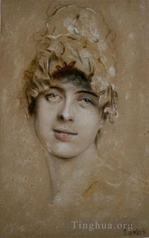 Franz von Lenbach Werk - Porträt einer jungen Frau