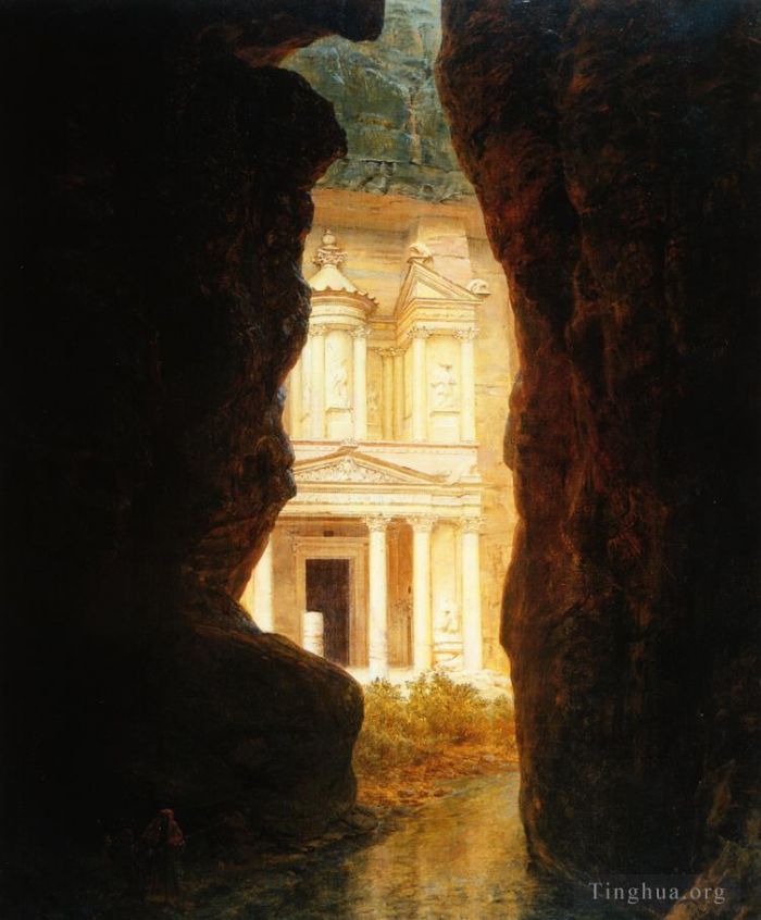 Frederic Edwin Church Ölgemälde - El Khasne Petra