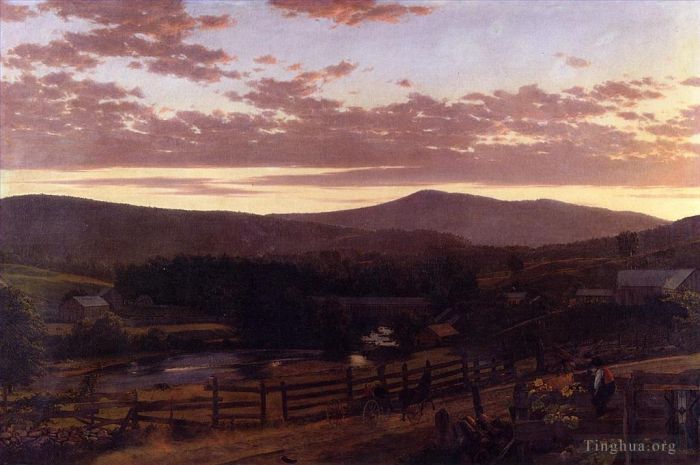 Frederic Edwin Church Ölgemälde - Ira Mountain Vermont