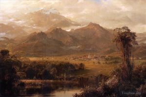 Frederic Edwin Church Werk - Berge von Ecuador, auch bekannt als „Tropischer Morgen“.