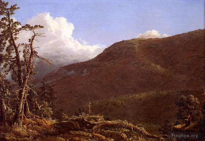 Frederic Edwin Church Ölgemälde - Neuengland-Landschaft2