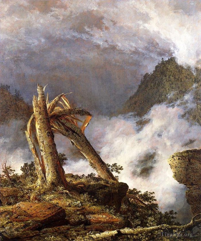 Frederic Edwin Church Ölgemälde - Sturm in den Bergen