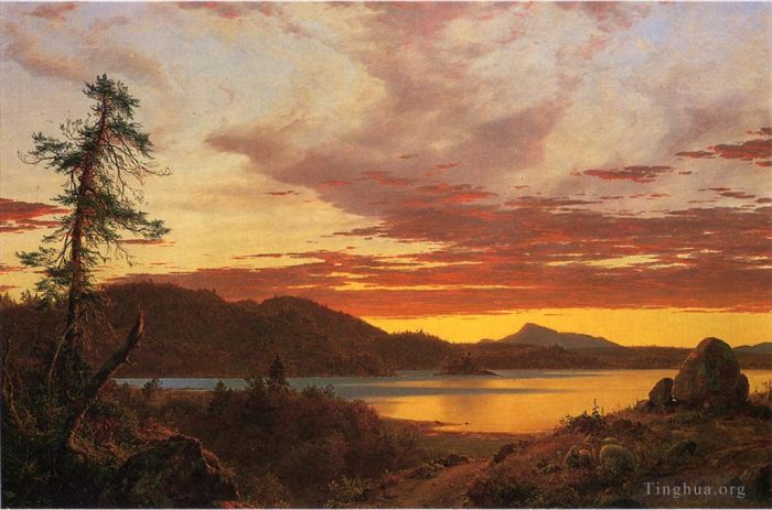Frederic Edwin Church Ölgemälde - Sonnenuntergang