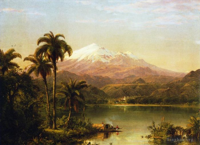 Frederic Edwin Church Ölgemälde - Tamaca-Palmen2