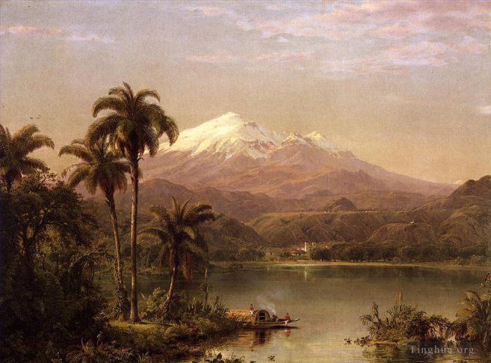 Frederic Edwin Church Ölgemälde - Tamaca-Palmen