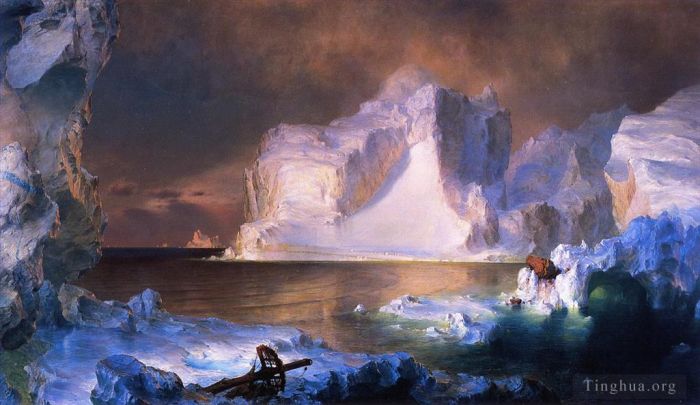 Frederic Edwin Church Ölgemälde - Die Eisberge