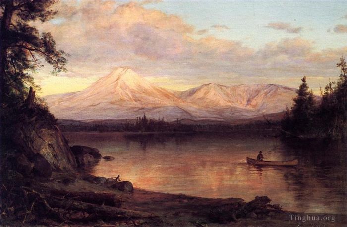Frederic Edwin Church Ölgemälde - Blick auf den Berg Katahdin