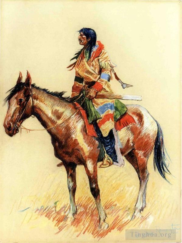 Frederic Remington Andere Malerei - Ein Old-American-West-Cowboy-Indianer der Rasse Frederic Remington