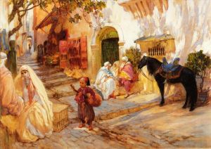 Frederick Arthur Bridgman Werk - Eine Straße in Algerien