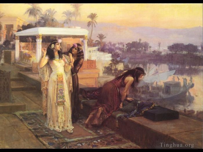 Frederick Arthur Bridgman Ölgemälde - Kleopatra auf den Terrassen von Philae 1896