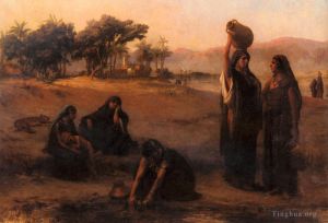 Frederick Arthur Bridgman Werk - Frauen schöpfen Wasser aus dem Nil