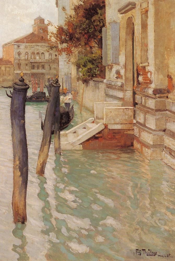 Frits Thaulow Ölgemälde - Auf dem Canal Grande Venedig
