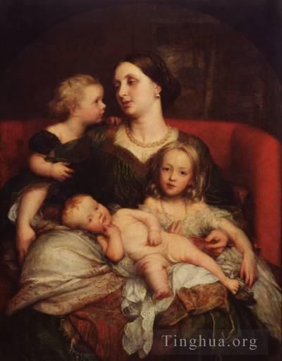 George Frederic Watts Ölgemälde - Frau George Augustus Frederick Cavendish Bentinck und ihre Kinder