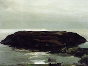 George Wesley Bellows Werk - Eine Insel im Meer, realistische Landschaft, George Wesley Bellows