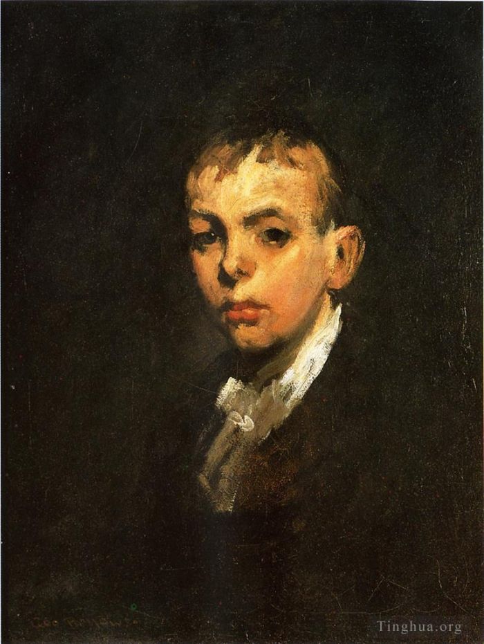 George Wesley Bellows Ölgemälde - Kopf eines Jungen, auch bekannt als Grey Boy