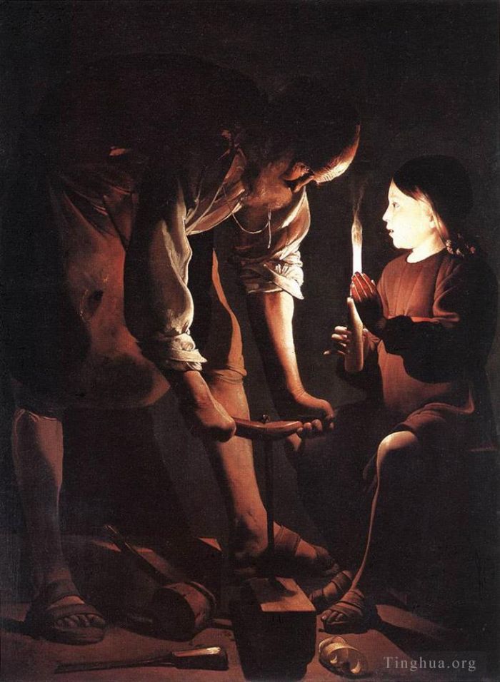 Georges de La Tour Ölgemälde - Christus in der Tischlerwerkstatt