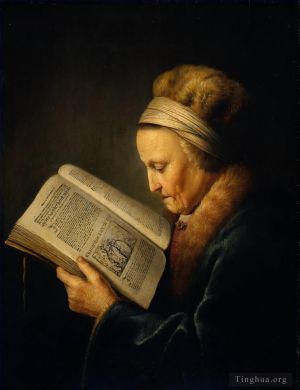 Old Woman Reading a Lectionary