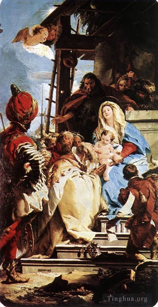 Giovanni Battista Tiepolo Ölgemälde - Anbetung der Heiligen Drei Könige
