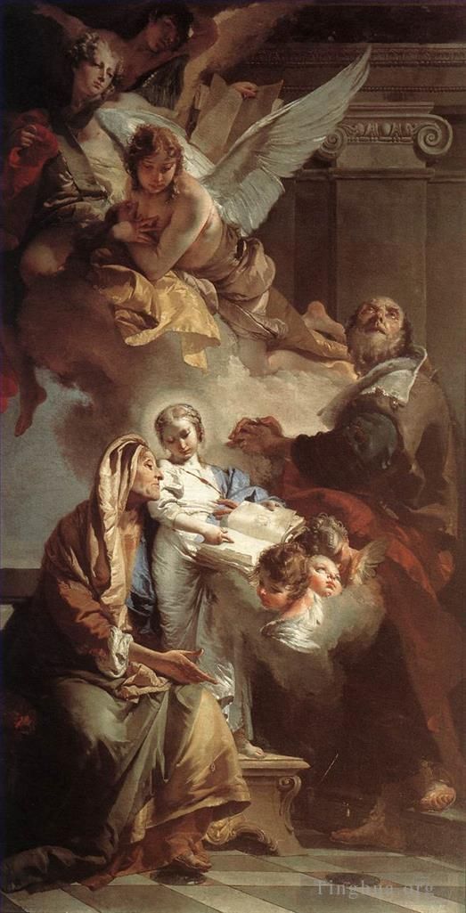 Giovanni Battista Tiepolo Ölgemälde - Erziehung der Jungfrau