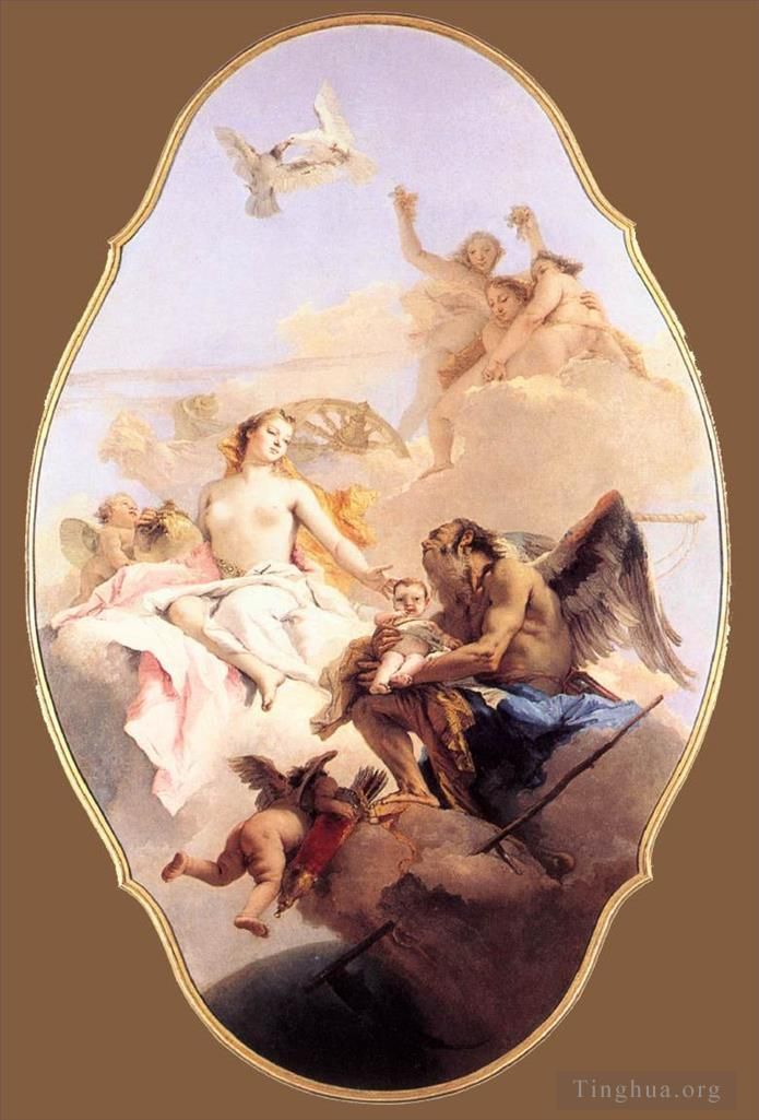 Giovanni Battista Tiepolo Andere Malerei - Eine Allegorie mit Venus und Zeit