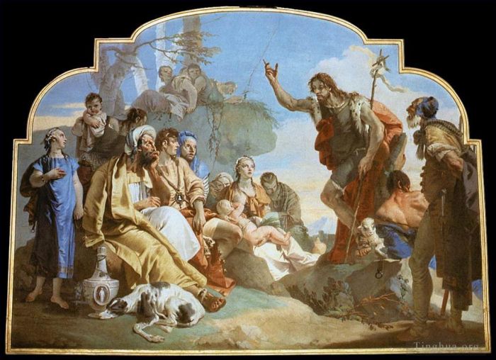 Giovanni Battista Tiepolo Andere Malerei - Johannes der Täufer predigt