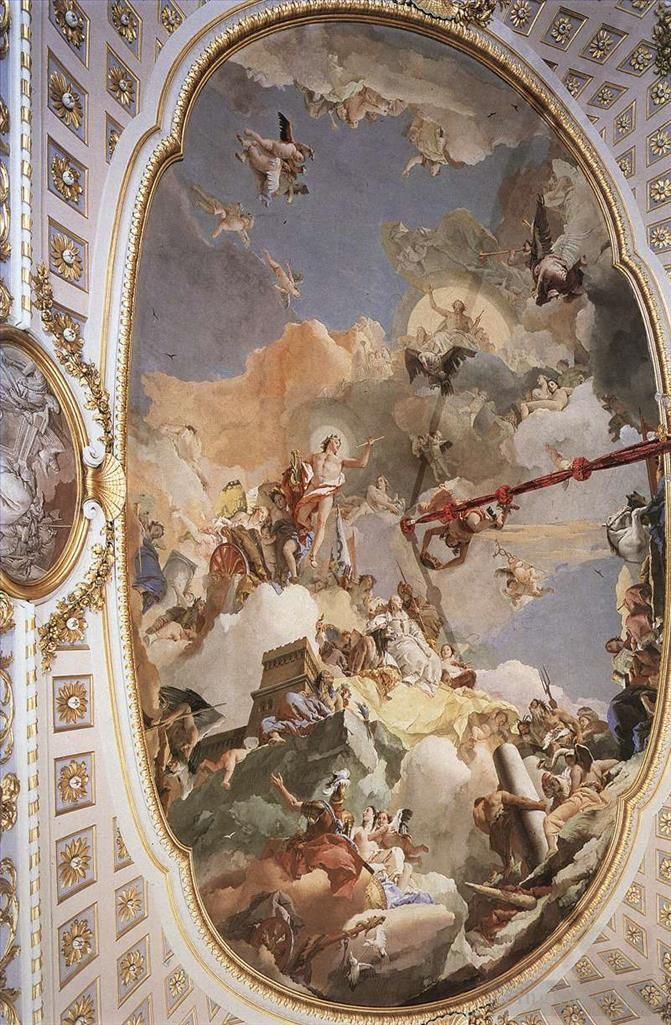 Giovanni Battista Tiepolo Andere Malerei - Palacio Real Die Apotheose der spanischen Monarchie