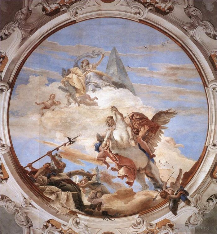 Giovanni Battista Tiepolo Andere Malerei - Palazzo Labia Bellerophon auf Pegasus