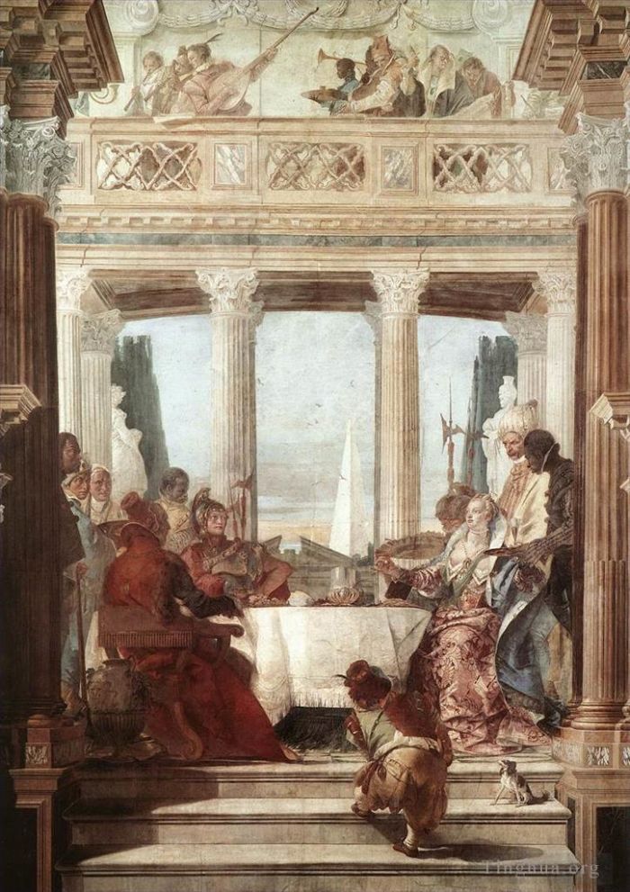 Giovanni Battista Tiepolo Andere Malerei - Palazzo Labia Das Bankett der Kleopatra