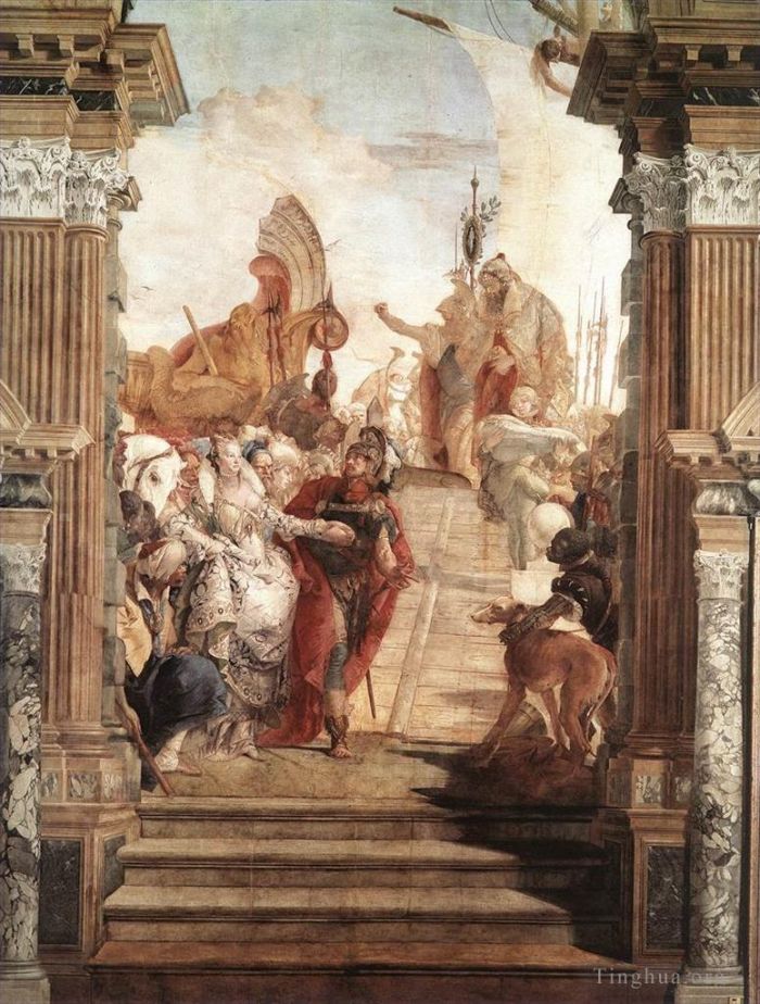 Giovanni Battista Tiepolo Andere Malerei - Palazzo Labia Das Treffen von Antonius und Kleopatra