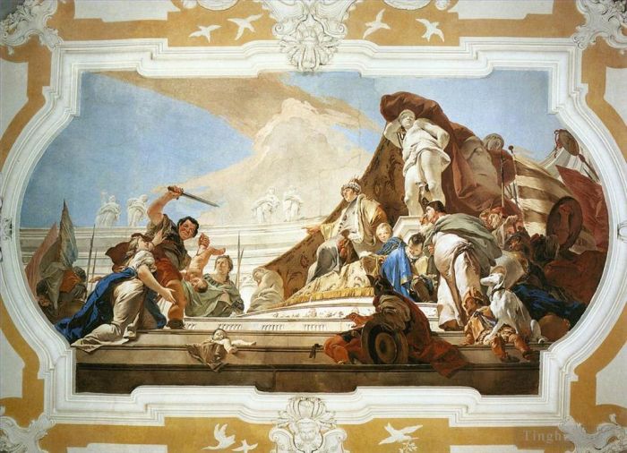 Giovanni Battista Tiepolo Andere Malerei - Palazzo Patriarcale Das Urteil Salomos