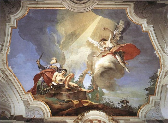 Giovanni Battista Tiepolo Andere Malerei - Palazzo Patriarcale Die Opferung Isaaks