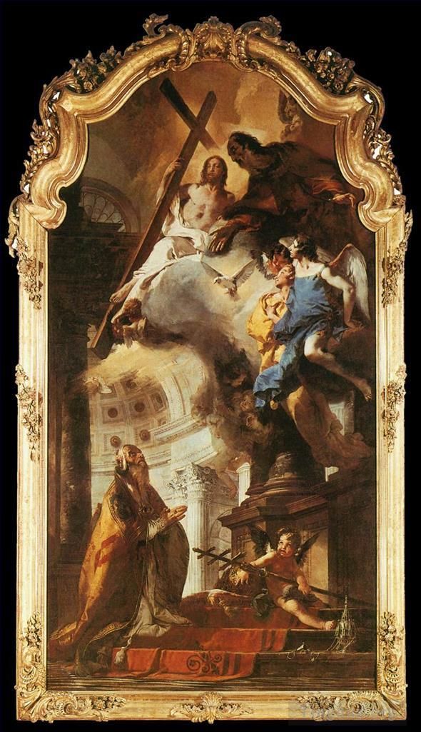 Giovanni Battista Tiepolo Andere Malerei - Papst Clemens verehrt die Dreifaltigkeit