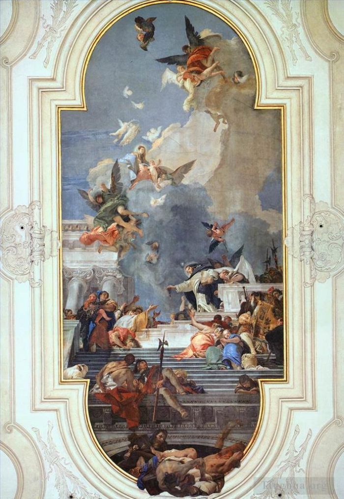 Giovanni Battista Tiepolo Andere Malerei - Die Institution des Rosenkranzes