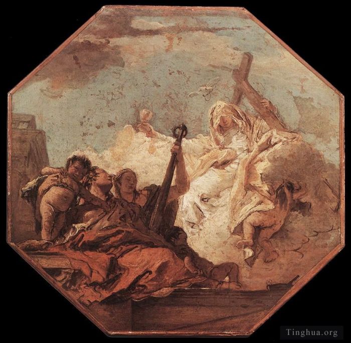 Giovanni Battista Tiepolo Andere Malerei - Die theologischen Tugenden
