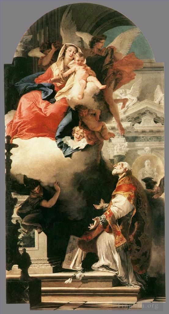 Giovanni Battista Tiepolo Andere Malerei - Die Jungfrau erscheint dem heiligen Philipp Neri