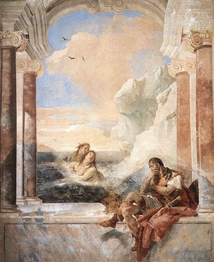 Giovanni Battista Tiepolo Andere Malerei - Villa Valmarana Thetis tröstet Achilles