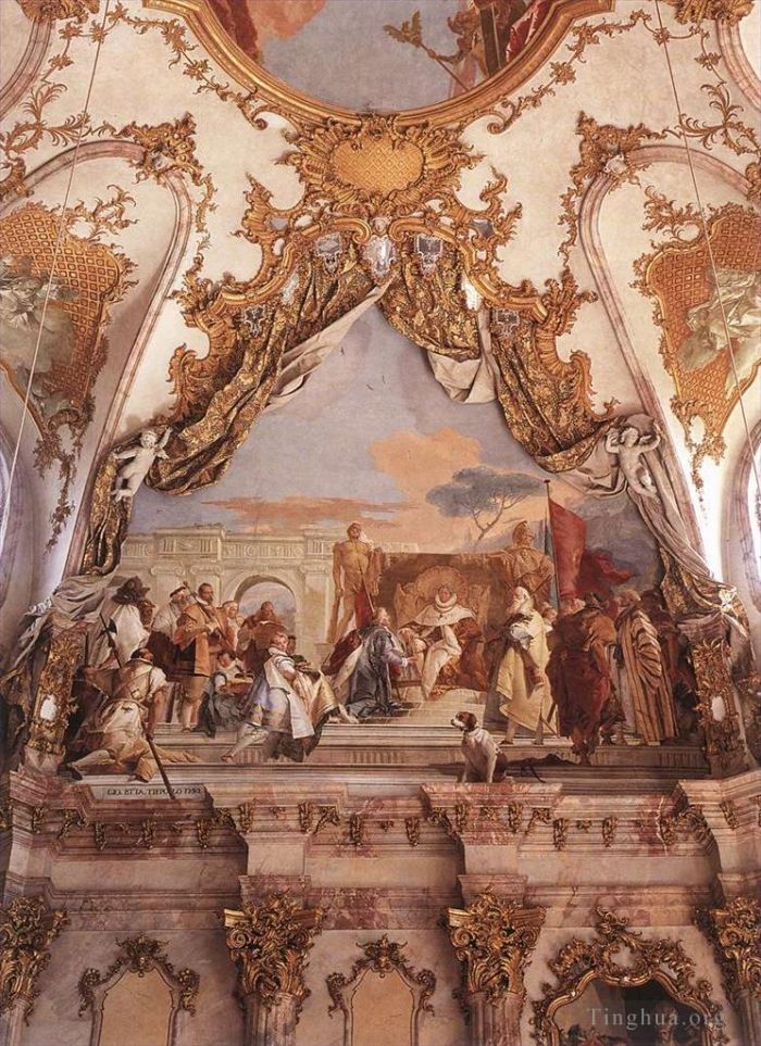 Giovanni Battista Tiepolo Andere Malerei - Würzburg Die Investitur Herolds zum Herzog von Franken