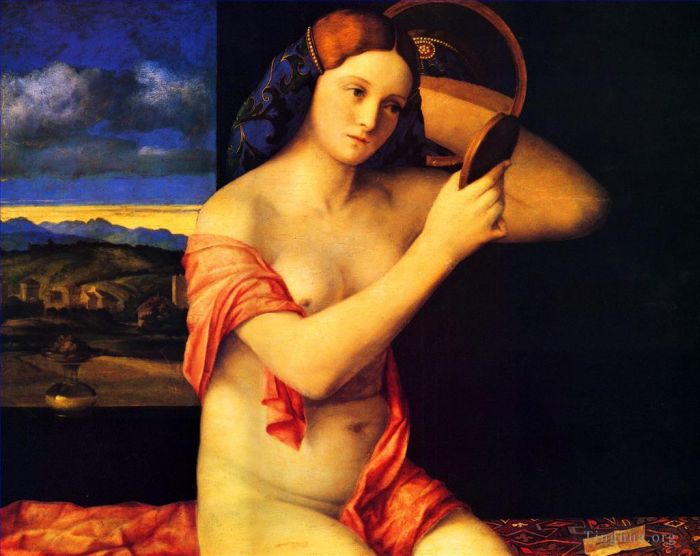 Giovanni Bellini Ölgemälde - Dame an ihrer Toilette