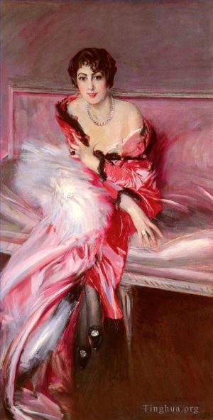 Giovanni Boldini Werk - Porträt von Madame Juillard in Rot