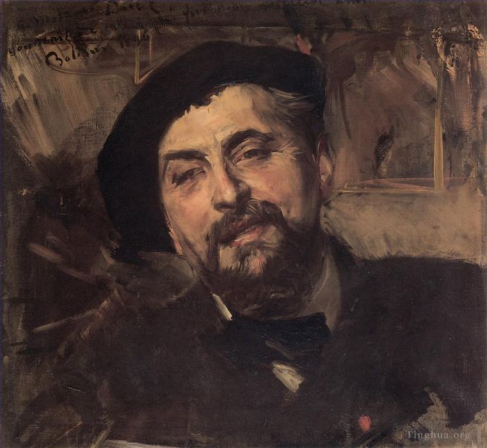 Giovanni Boldini Ölgemälde - Porträt des Künstlers Ernest Ange Duez