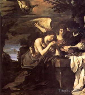 Guercino Werk - Magdalena und zwei Engel